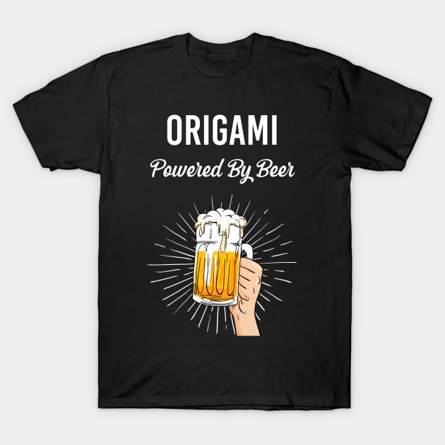 Beer Origami T-Shirt by Happy Life